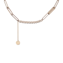 Designer splicing necklace female network red niche collarbone chain personality pendant necklace mix and match under hanging chain necklace 43