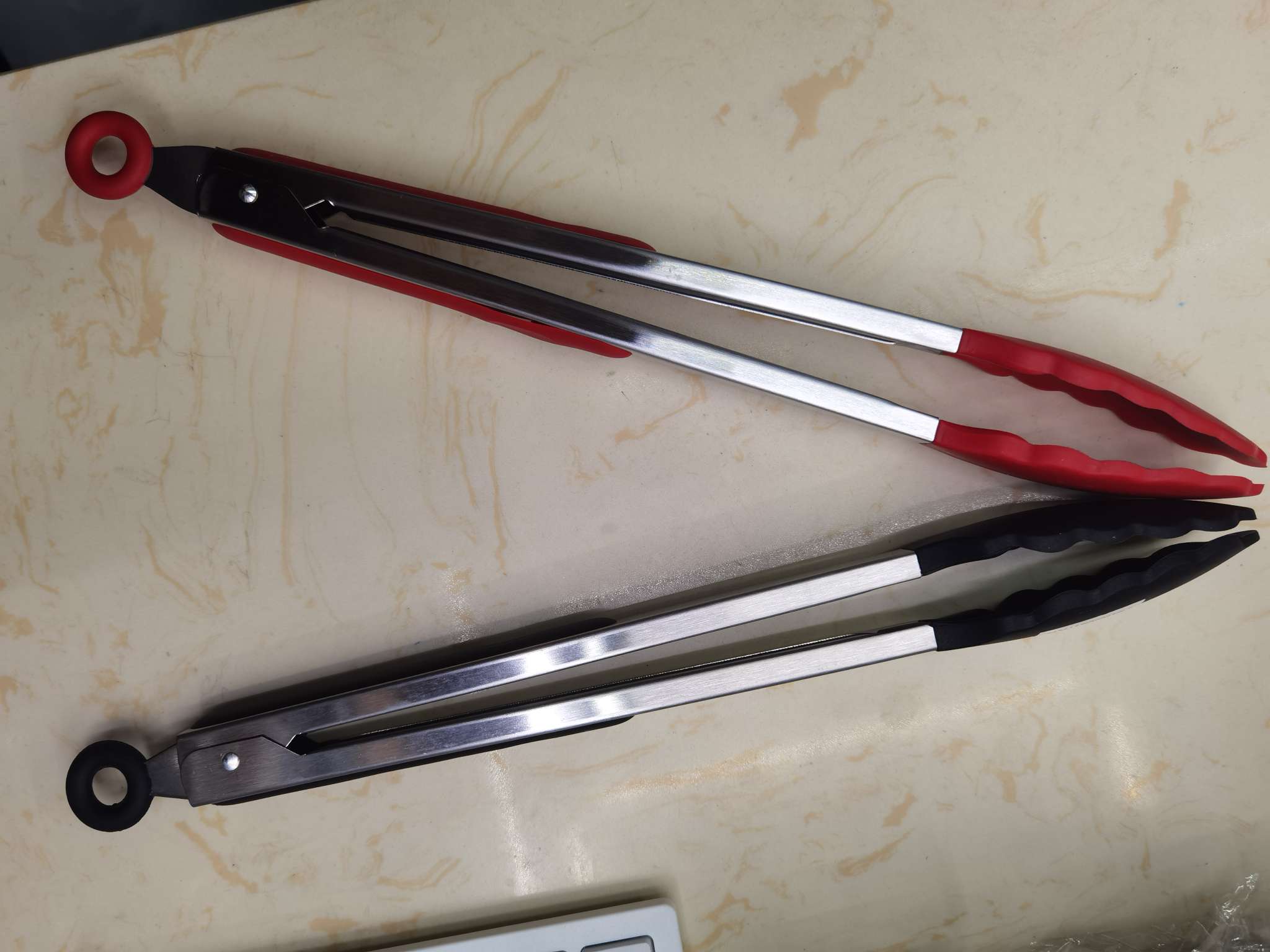 厨房小工具不锈钢硅胶防烫食品夹子9寸12寸烧烤夹不粘易清洗 其他厨房小工具详情图7