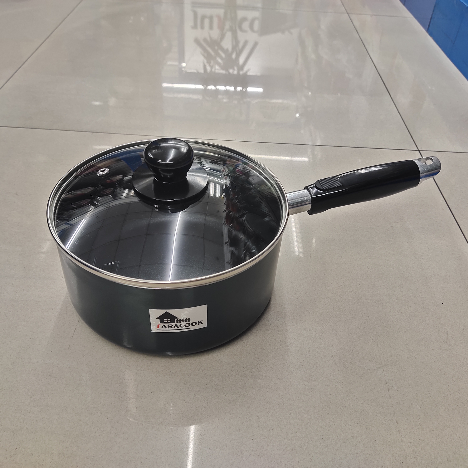 SARACOOK 18cm奶锅，片手，汤锅不粘煮粥熬汤复底燃气灶电磁炉两用锅，单柄小汤锅