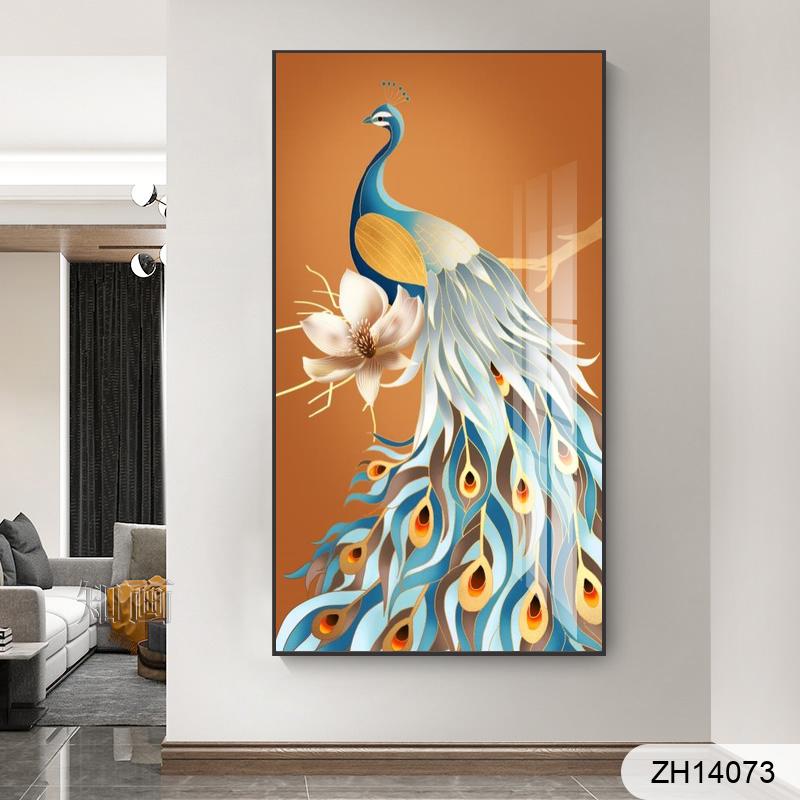 New Chinese rich and auspicious year after year more hand-painted peacock flowers