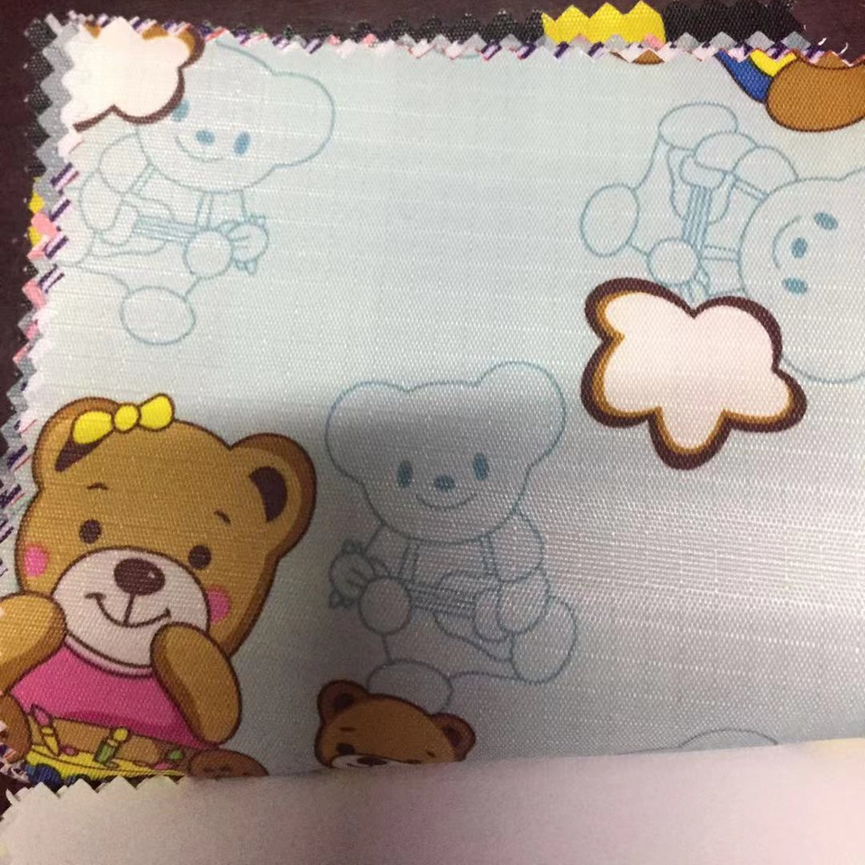 可爱小熊印花布 格子布厂家直销桌布