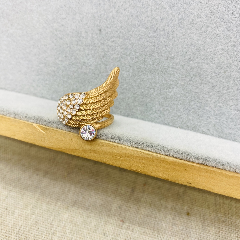 ins2024新款小众设计师韩国气质满钻水钻戒指女款简约网红冷淡风6006