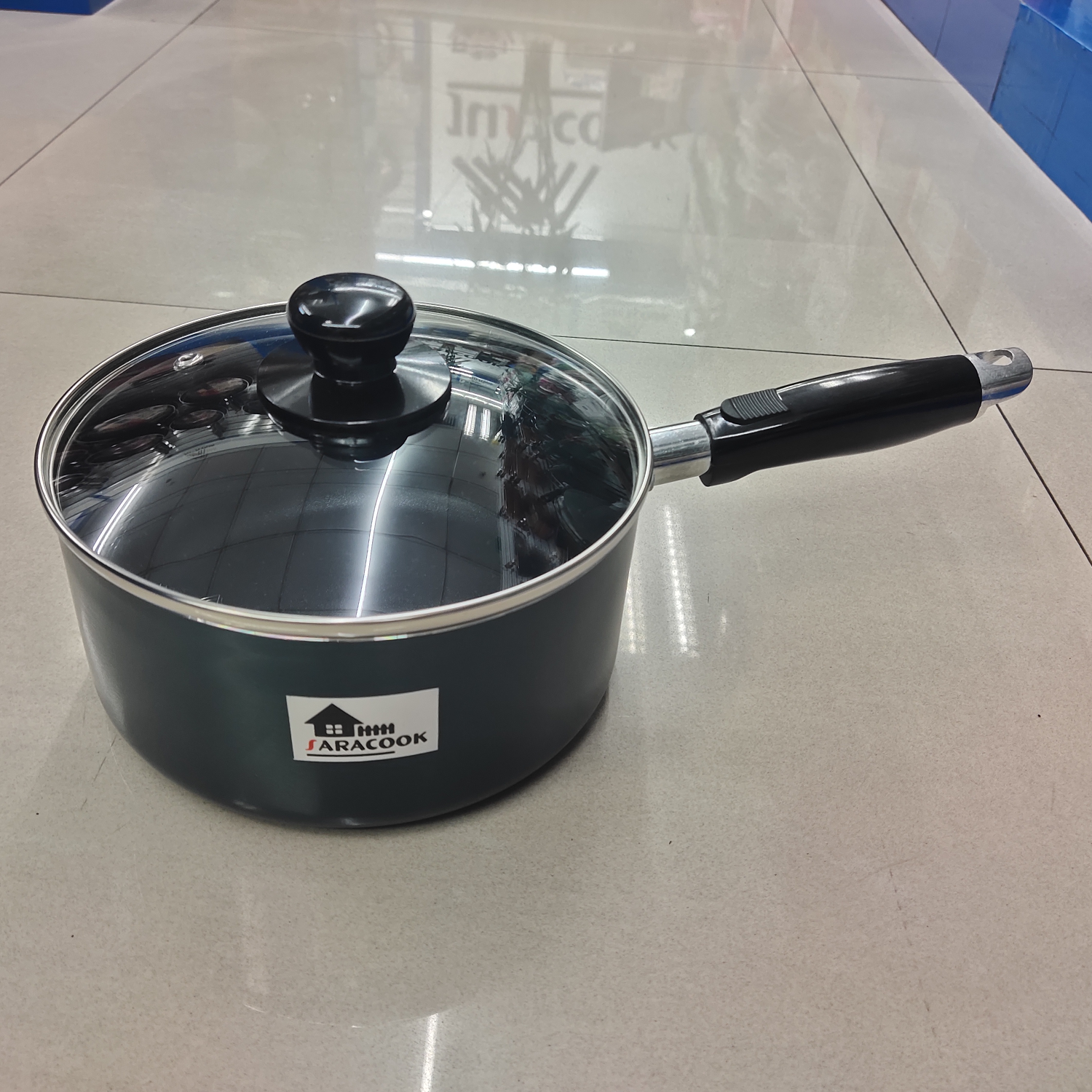 SARACOOK 22cm奶锅，片手，汤锅不粘煮粥熬汤复底燃气灶电磁炉两用锅，单柄小汤锅