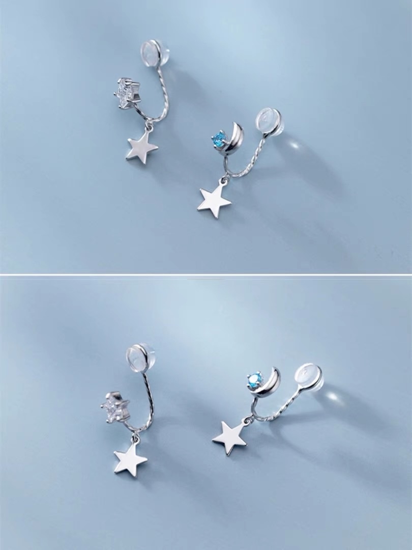 Ear clip women's summer European and American style small, simple and elegant cold style earrings 6 details Picture