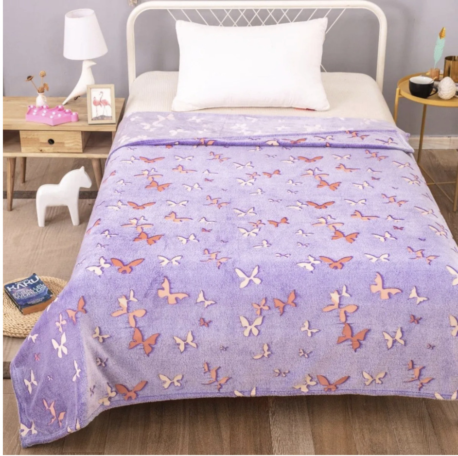Luminous flannel blanket, luminous at night, 230GSM, 150*200cm size, custom-made detail image 20