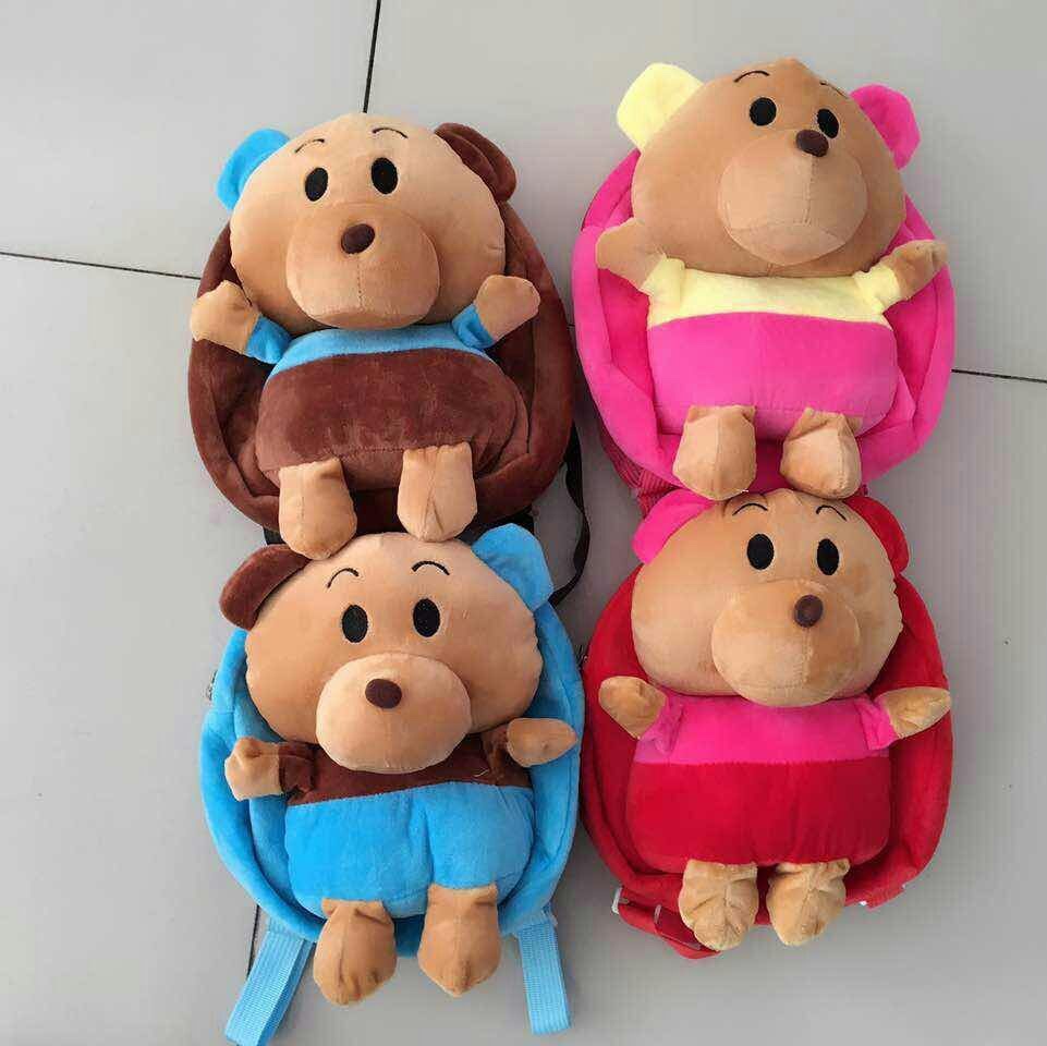 Cute cartoon, super adorable plush toy schoolbag, kindergarten baby backpack, children's birthday gift 4, Jinquan 0801 booth