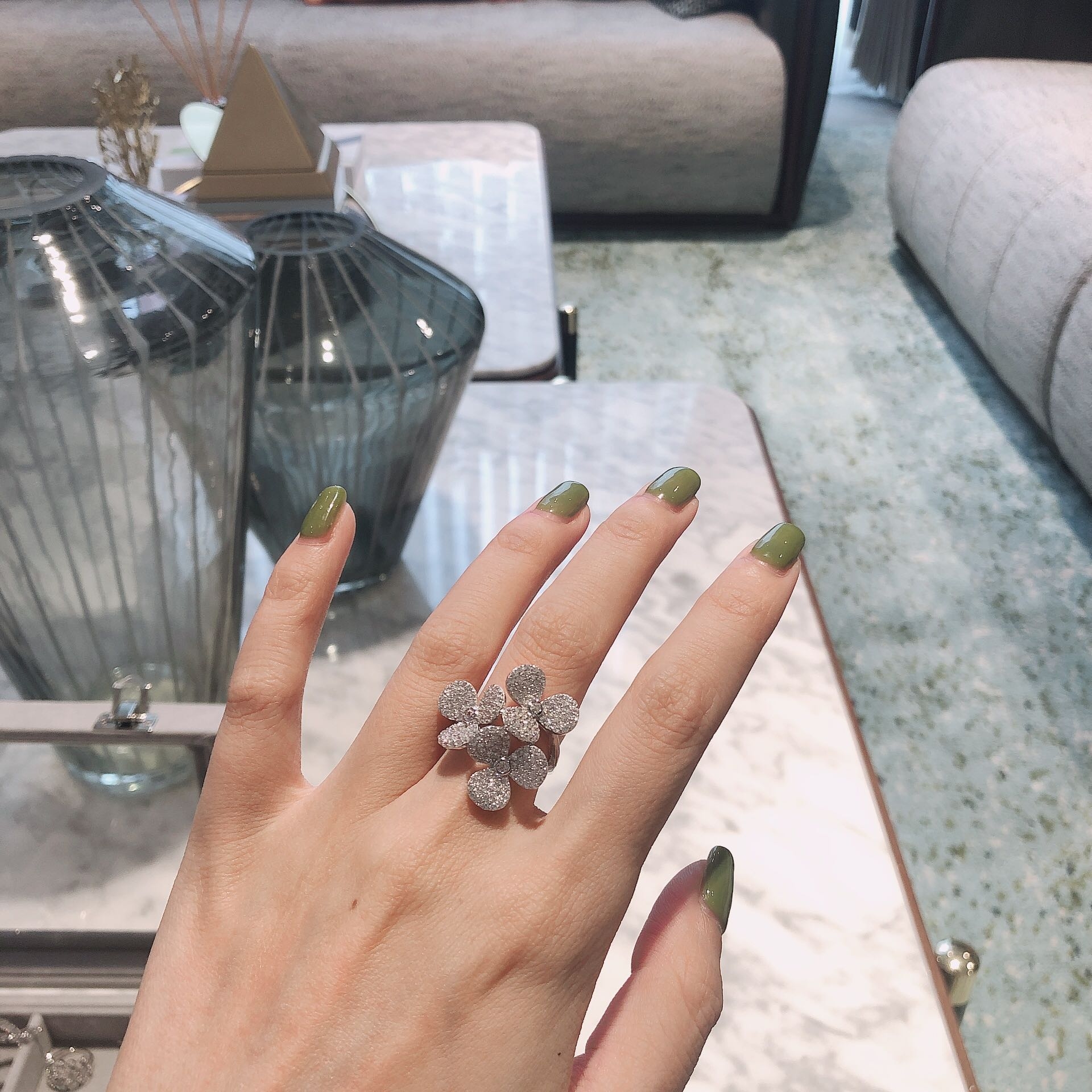 Niche designer Sterling silver sweet gift influencer everything personalized summer clover ring