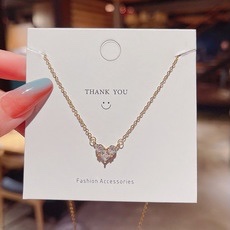 Japanese and Korean style niche design sense titanium steel necklace women's series geometric shape Internet bestseller trendy collarbone chain wholesale 001 Application Scenario