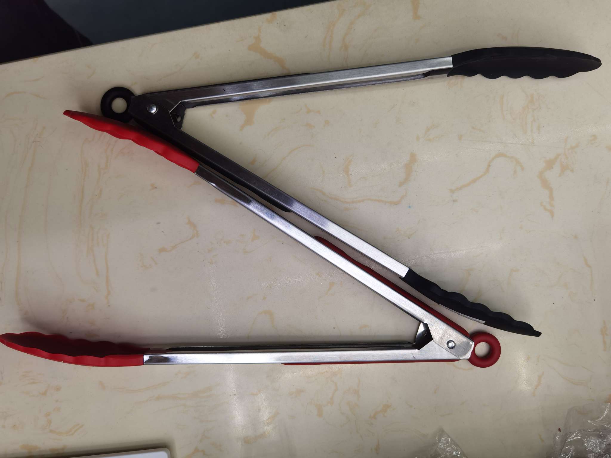 厨房小工具不锈钢硅胶防烫食品夹子9寸12寸烧烤夹不粘易清洗 其他厨房小工具详情图1