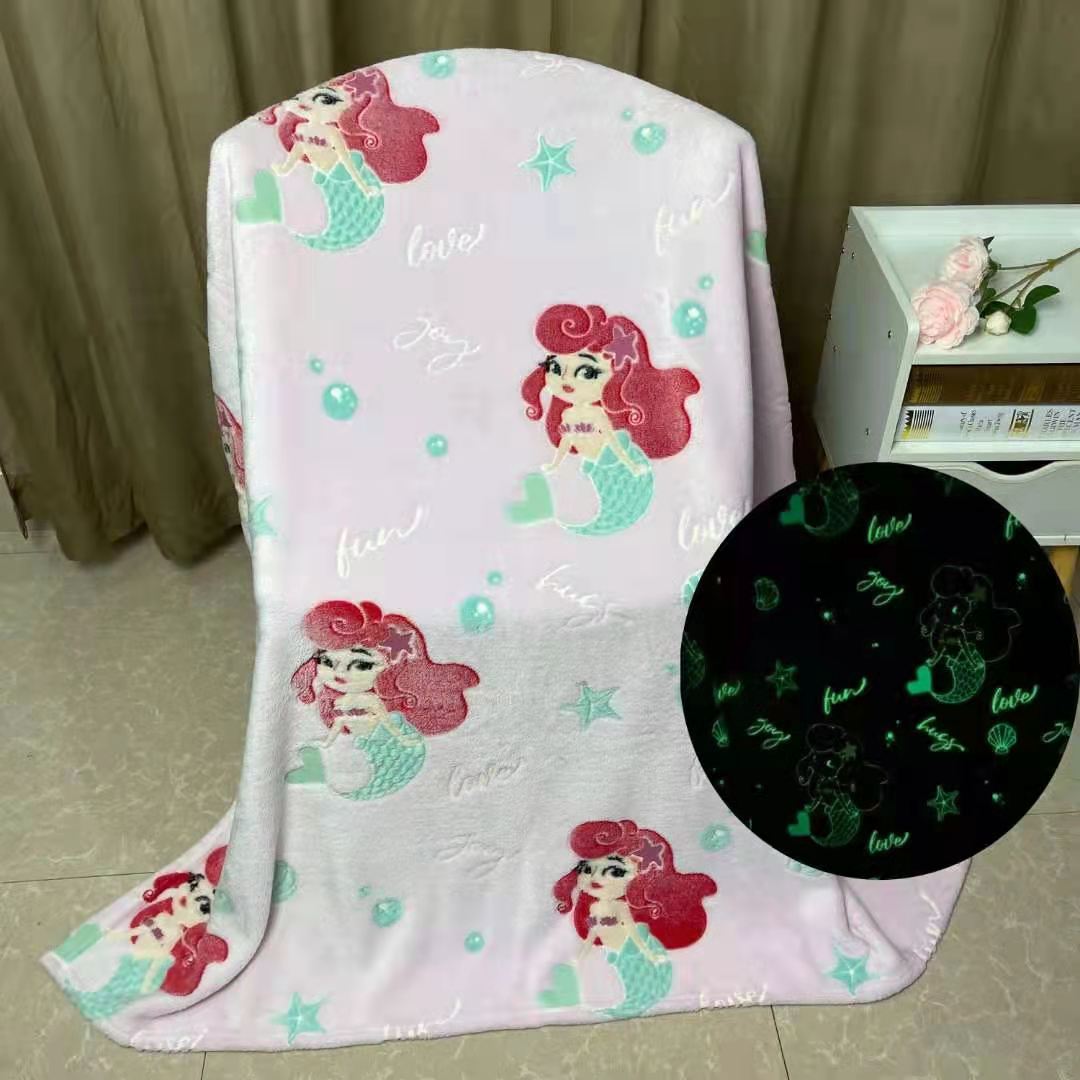 Luminous flannel blanket, luminous at night, 230GSM, 150*200cm size, custom-made detail image 10