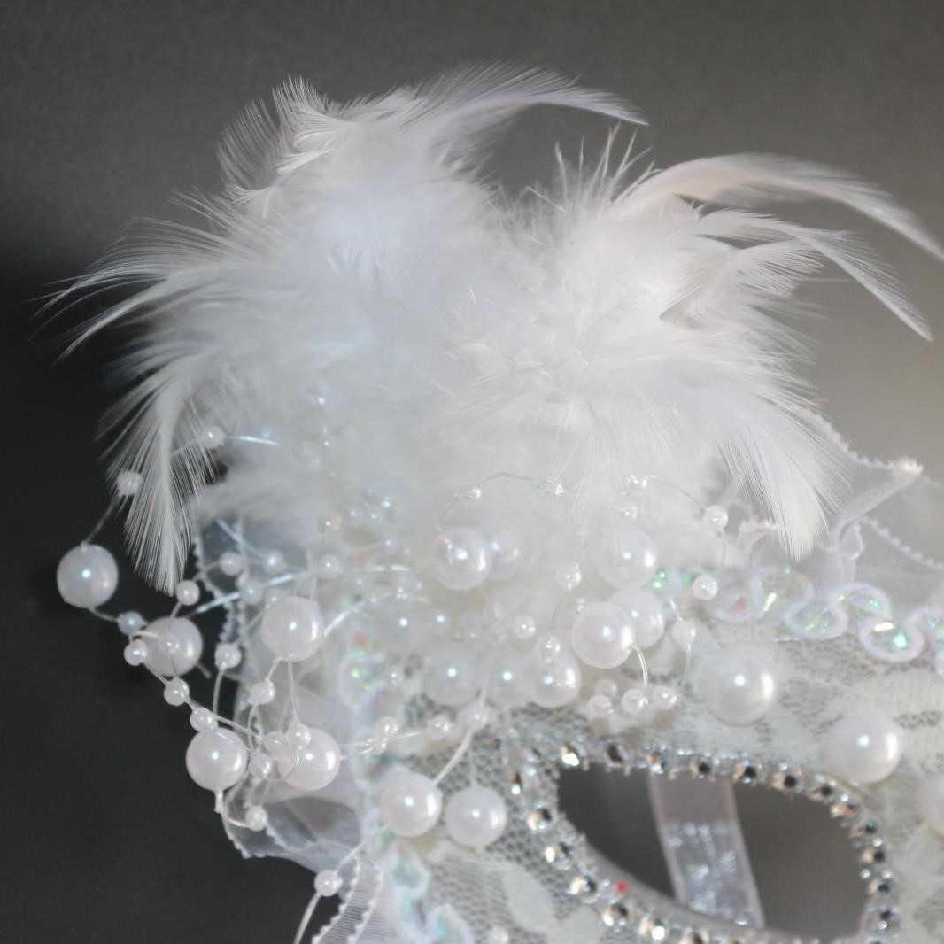 Venetian princess holding mask half face female Halloween masquerade mask costume party performance prop 93
