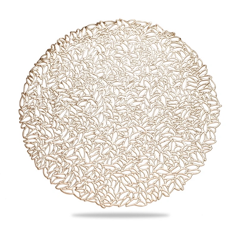 Sunflower seed flower placemats, heat-resistant table MATS, heat-insulating table MATS, round household anti-slip placemats, oil-resistant Western placemats Item Picture