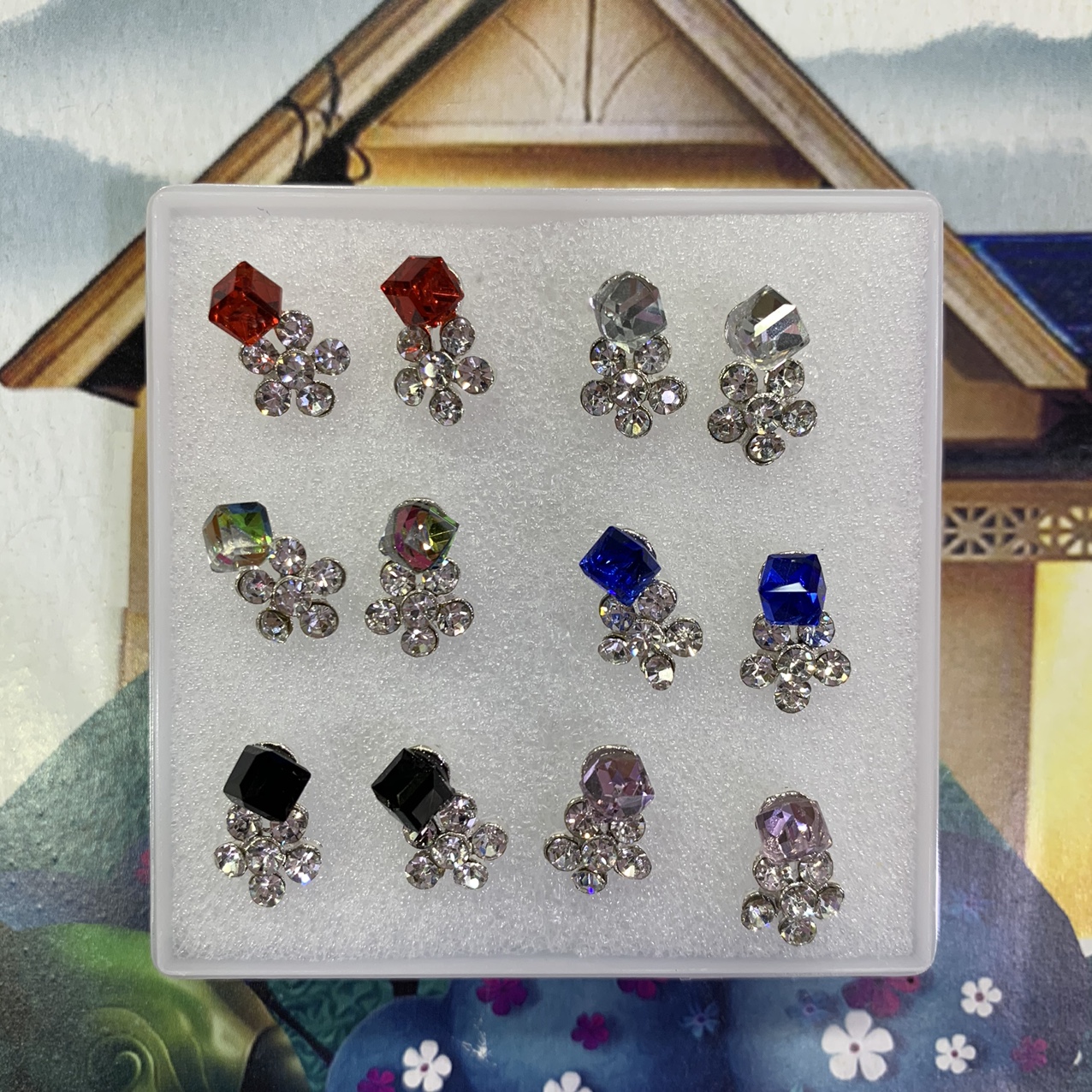 水晶立方三角多钻梅花