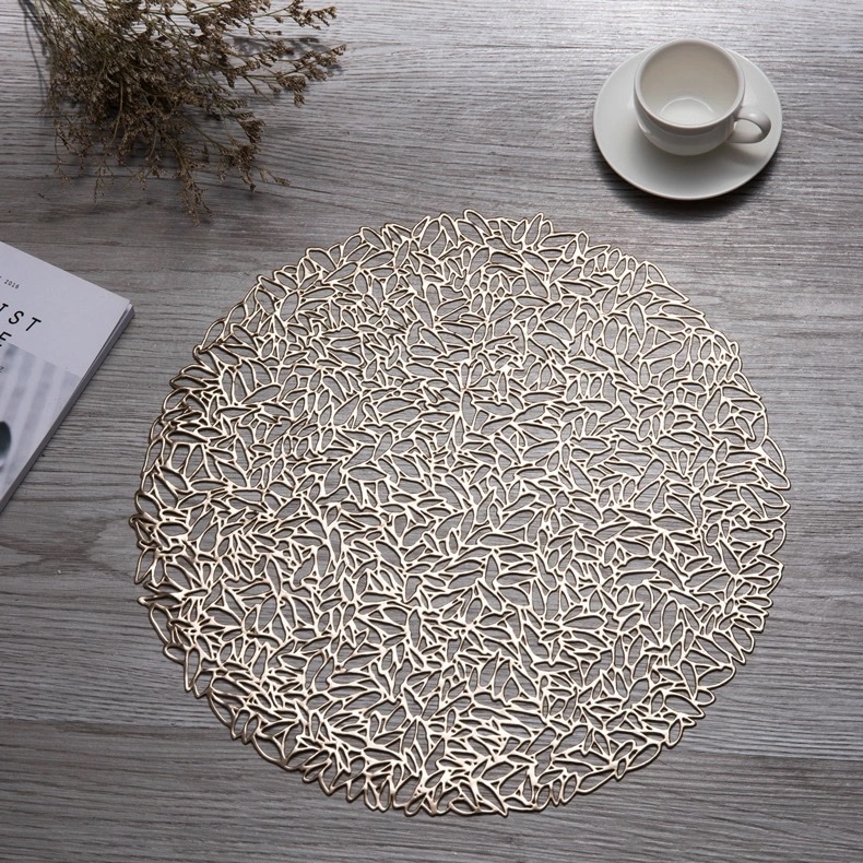Sunflower seed flower placemats, heat-resistant table MATS, heat-insulating table MATS, round household anti-slip placemats, oil-resistant Western placemats detail image 1