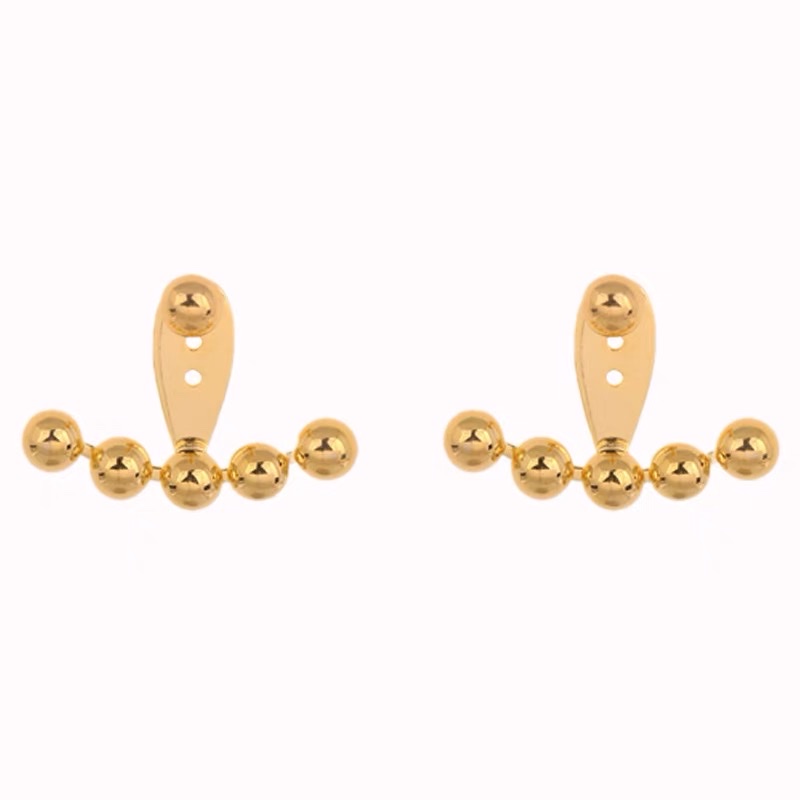 Ear clip women's summer European and American style small, simple and elegant cold style earrings 3 Jieya steel jewelry detail image 2