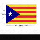 4号区旗旗帜 加泰罗尼亚州旗