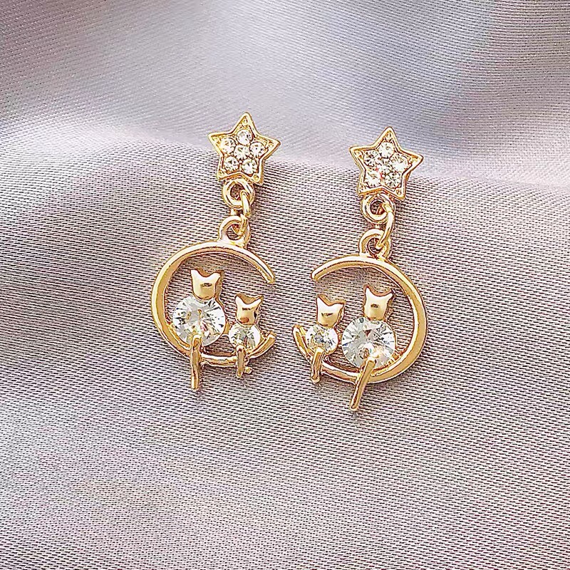 Energetic girl lovely sweet temperament elegant lady style earrings