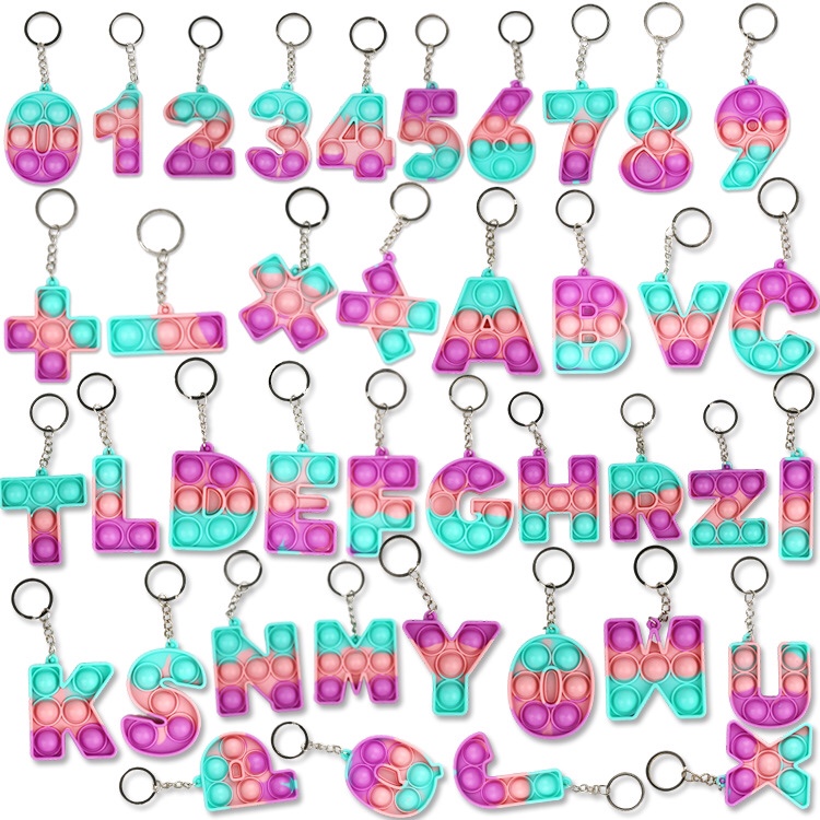 Rat killer pioneer keychain number letters silicone Knead music toy puzzle learning game toy