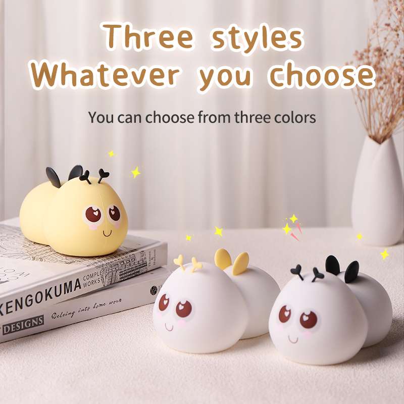 创意蜜蜂拍拍灯USB充电七彩灯家用卧室床头氛围小夜灯详情图13