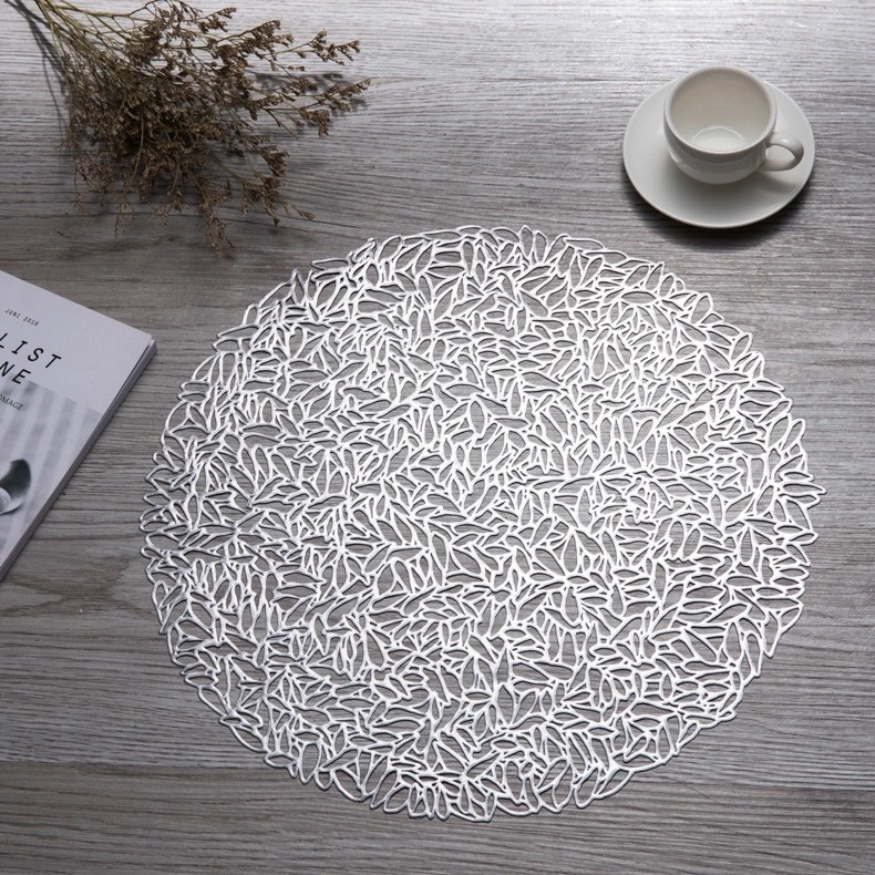 Sunflower seed flower placemats, heat-resistant table MATS, heat-insulating table MATS, round household anti-slip placemats, oil-resistant Western placemats detail image 6