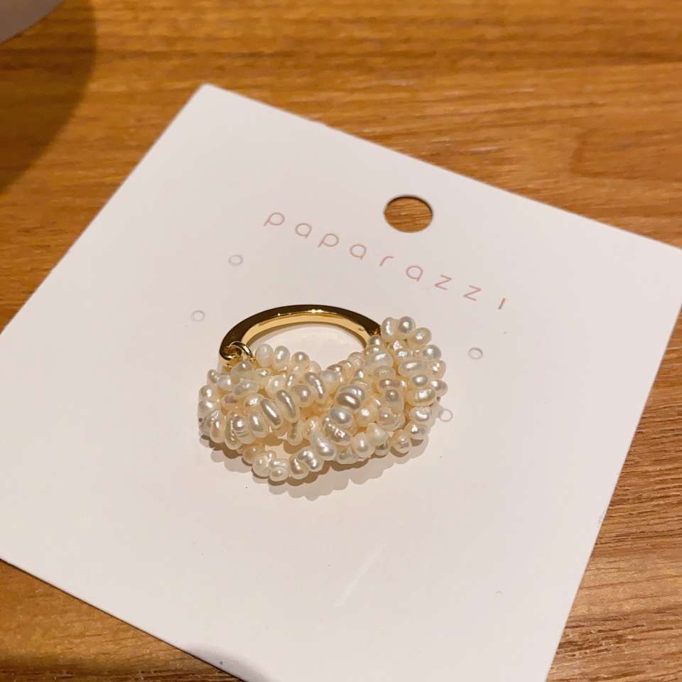 Pearl ring, a niche design for women, hand-woven multi-layer, trendy, high-end and elegant, versatile ring details Picture