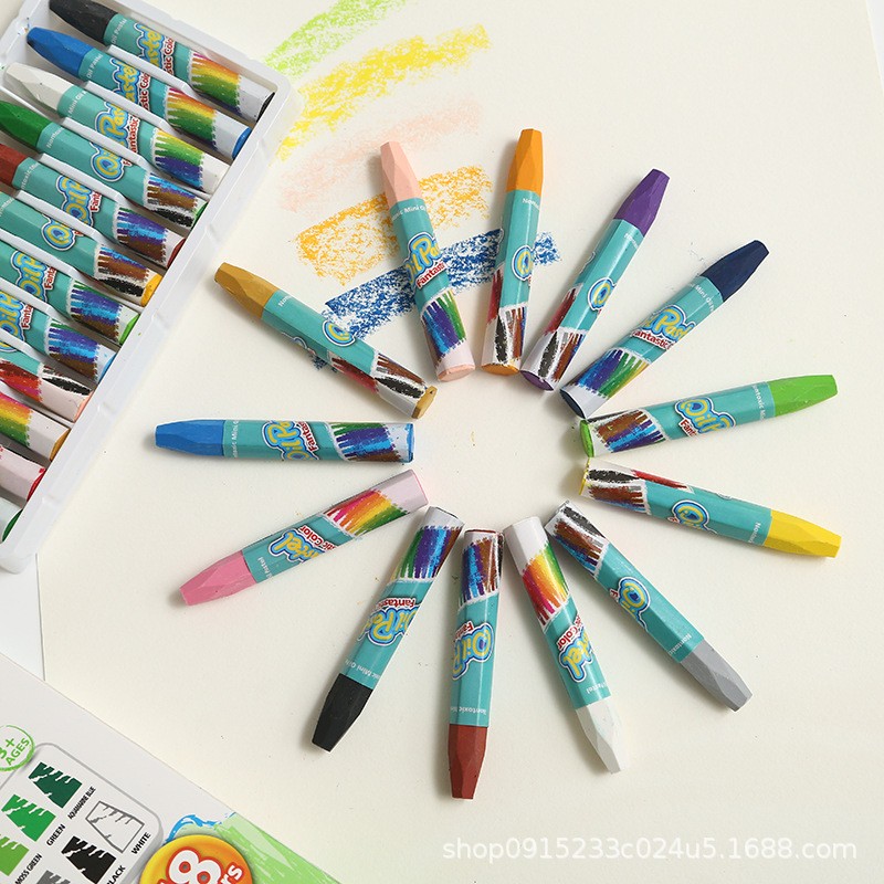 106 优质油画棒外贸英文36色可水洗环保儿童蜡笔绘画笔画画工具批发详情图3