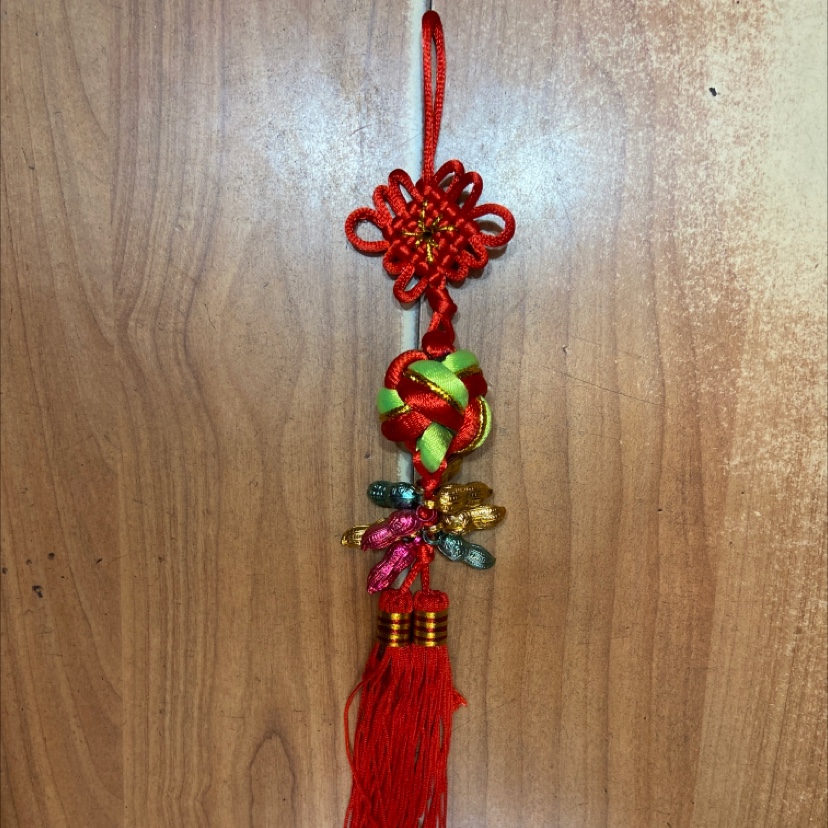 a2 red and green hanging peanut