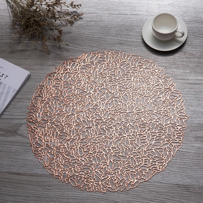 Sunflower seed flower placemats, heat-resistant table MATS, heat-insulating table MATS, round household anti-slip placemats, oil-resistant Western placemats detail image 2