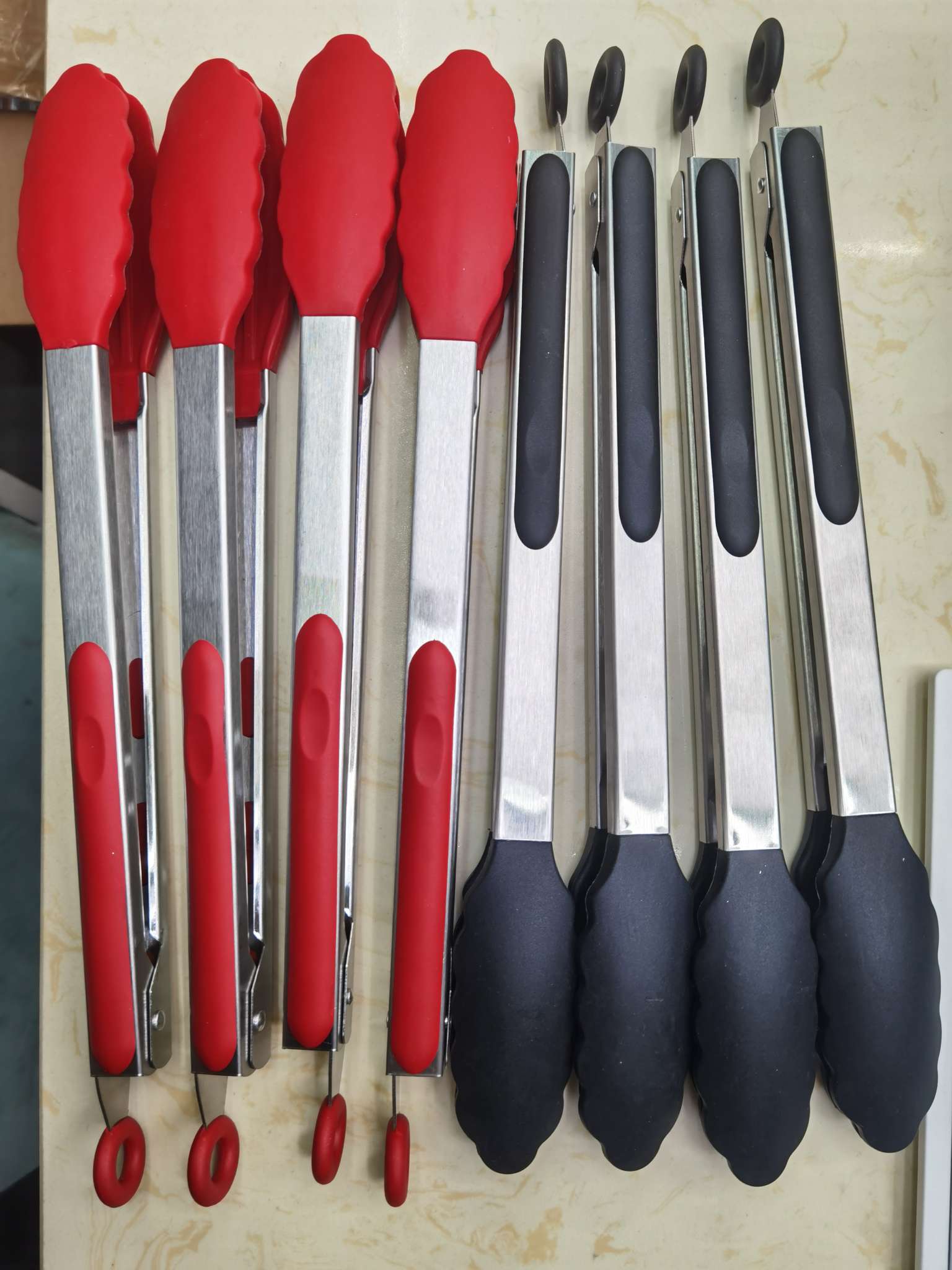 厨房小工具不锈钢硅胶防烫食品夹子9寸12寸烧烤夹不粘易清洗 其他厨房小工具详情图6