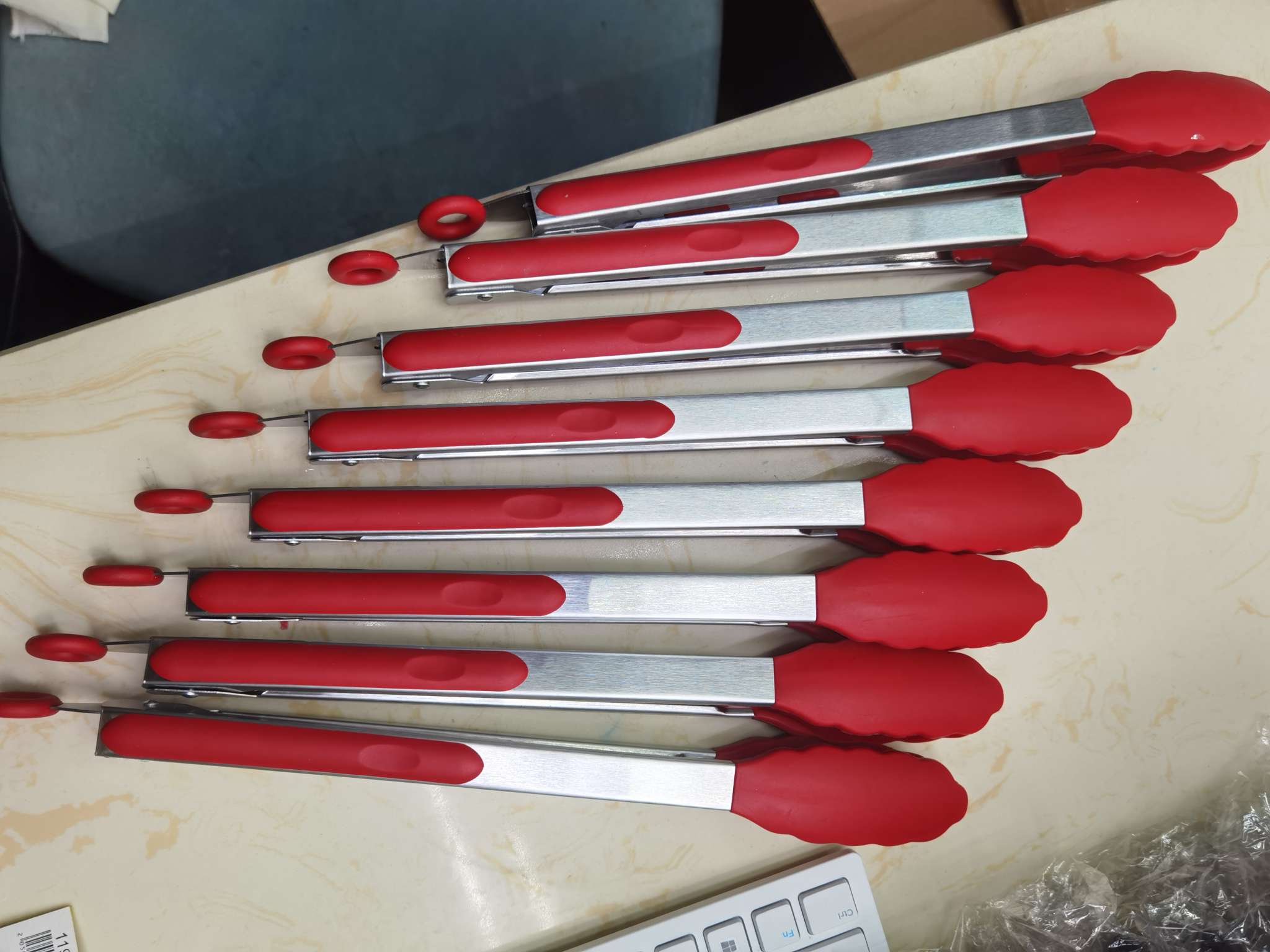 厨房小工具不锈钢硅胶防烫食品夹子9寸12寸烧烤夹不粘易清洗 其他厨房小工具产品图