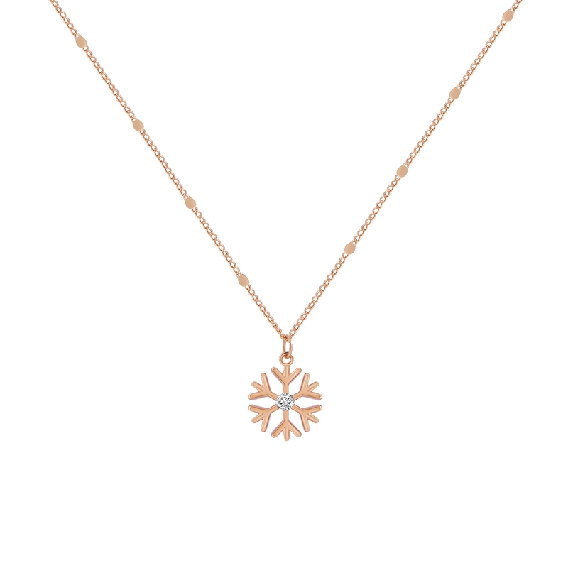Designer patchwork necklace female network red niche collarbone chain personality pendant necklace Snowflake necklace with diamond 77