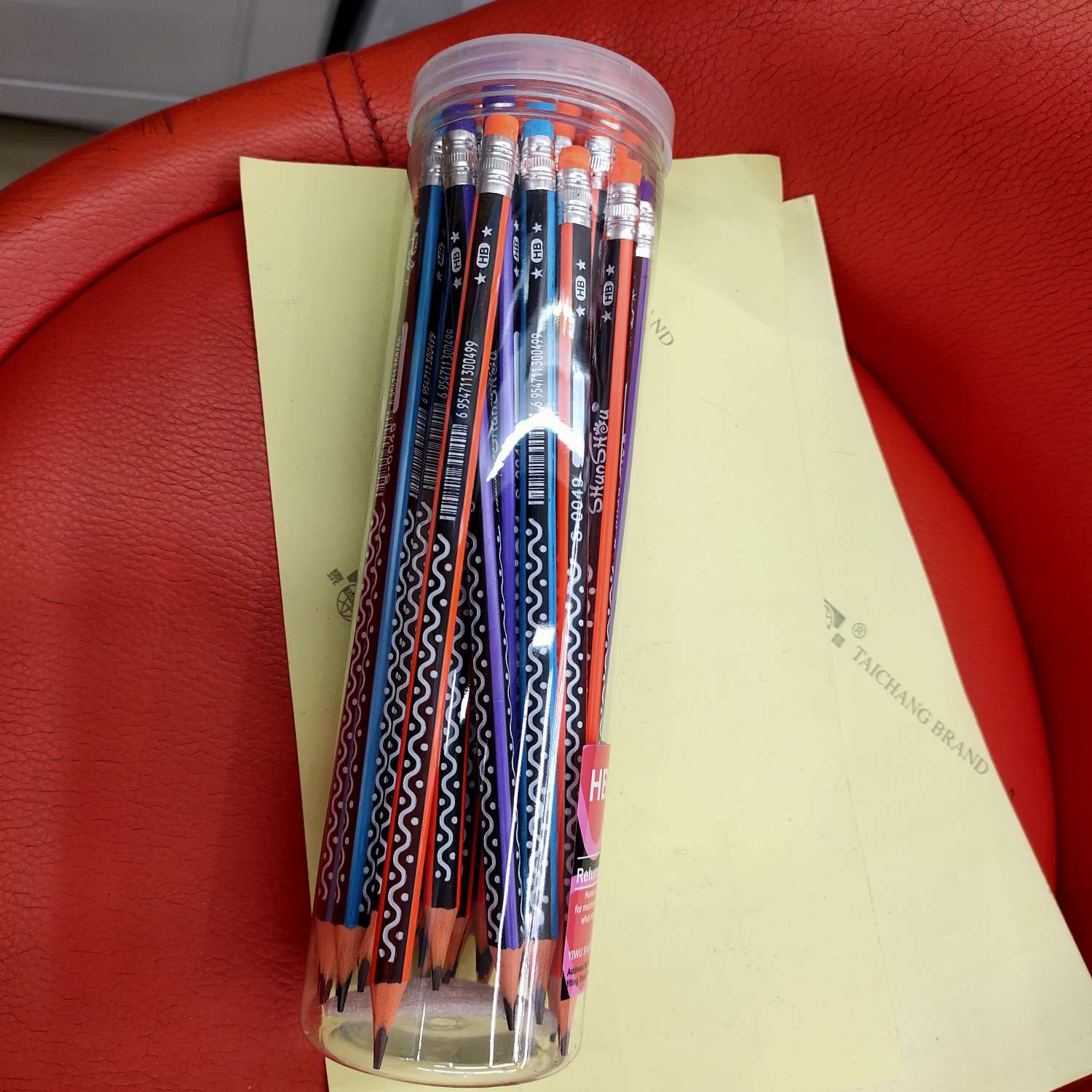SY-0064塑料铅笔36支桶装产品图