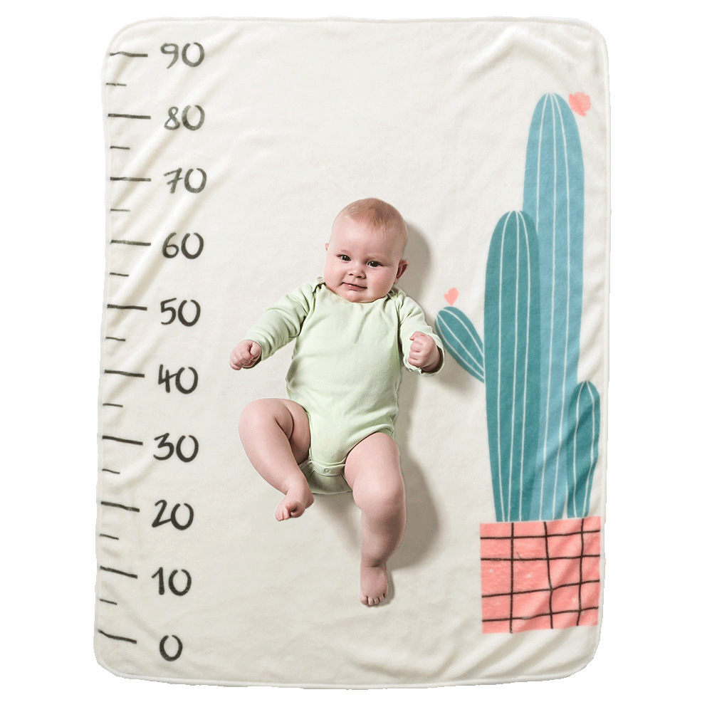 Calendar blanket Flannel month photo blanket Baby Commemorative blanket Milestone blanket Newborn photography blanket 70*102, 75*102cm detail image 7