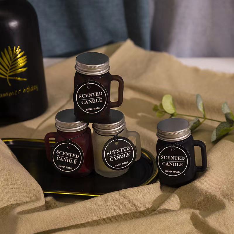 Scented candle scented with romantic soy wax