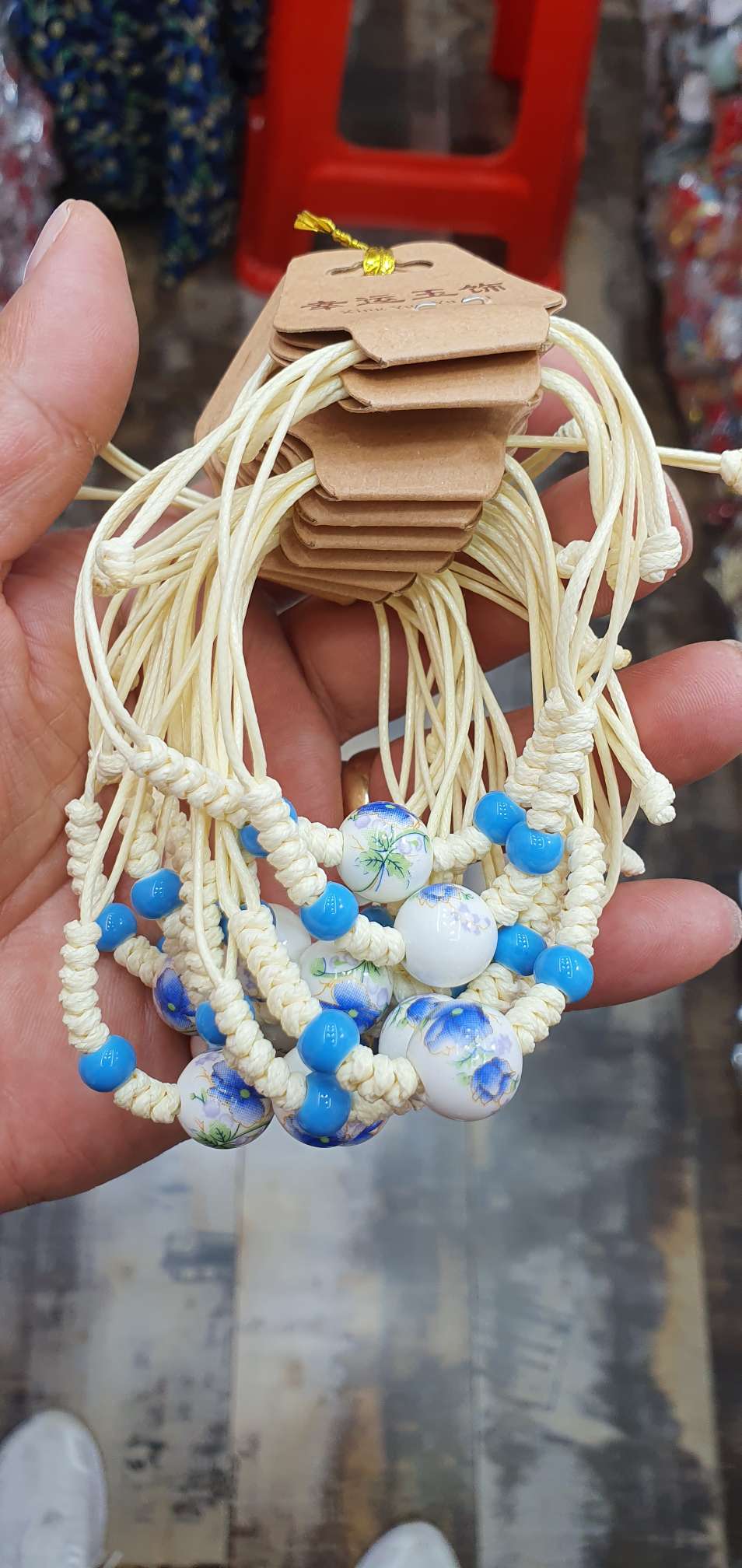 天然时尚（陶瓷）男女款手链护身简约古风纯手工 编织细节图