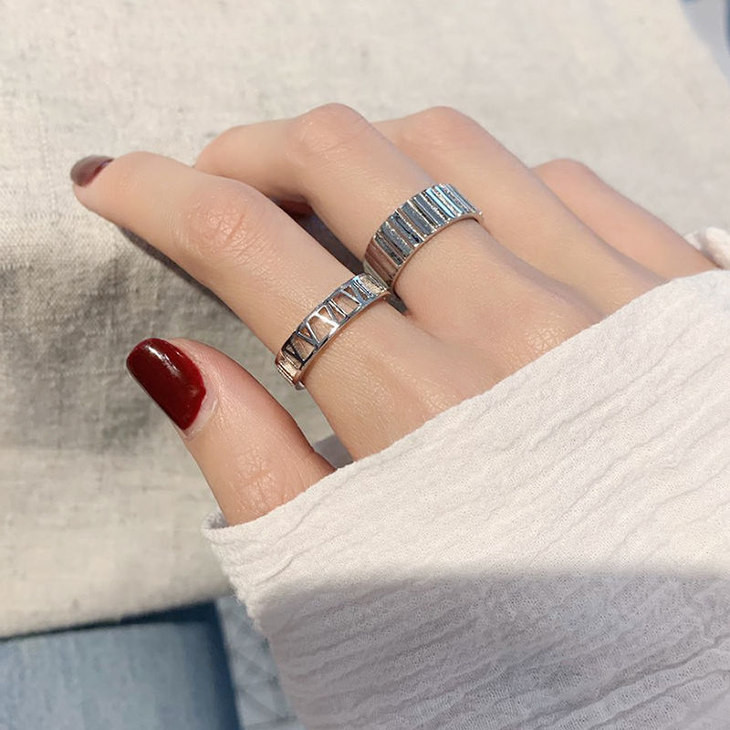 47—戒指女ins纯银几何重工多边形菱形小众设计嘻哈冷淡风简约指环