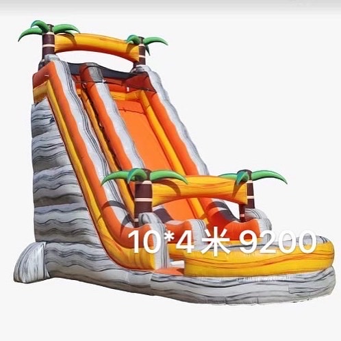 福斯特气模厂家直销充气玩具充气城堡淘气堡充气滑梯跳床喷水滑梯水池淘气堡大型游乐设施椰树滑梯产品图
