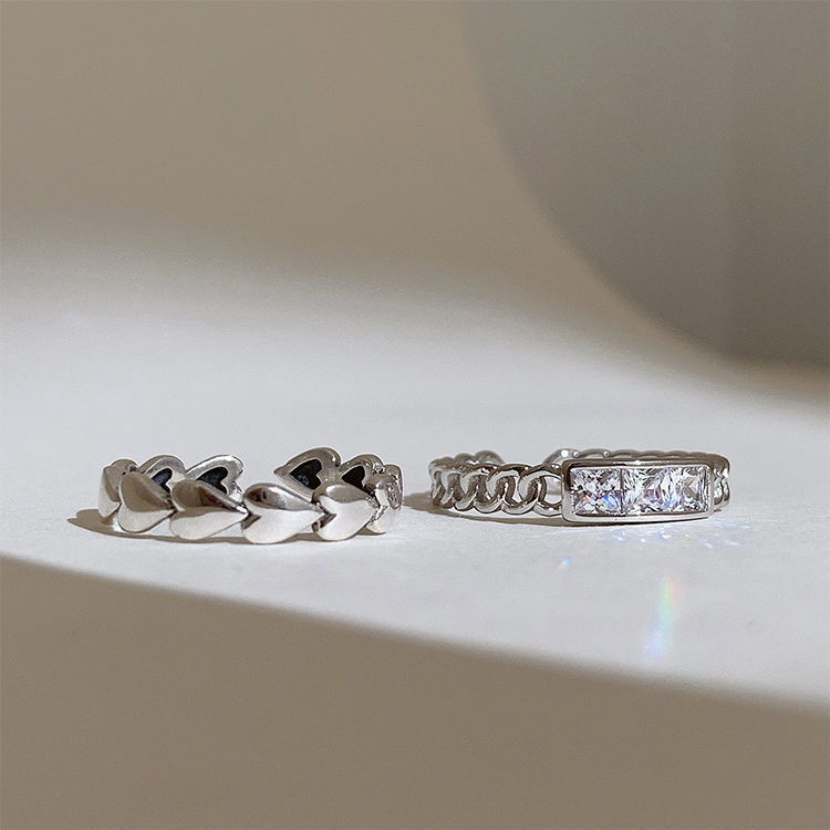 22—戒指女ins纯银几何重工多边形菱形小众设计嘻哈冷淡风简约指环