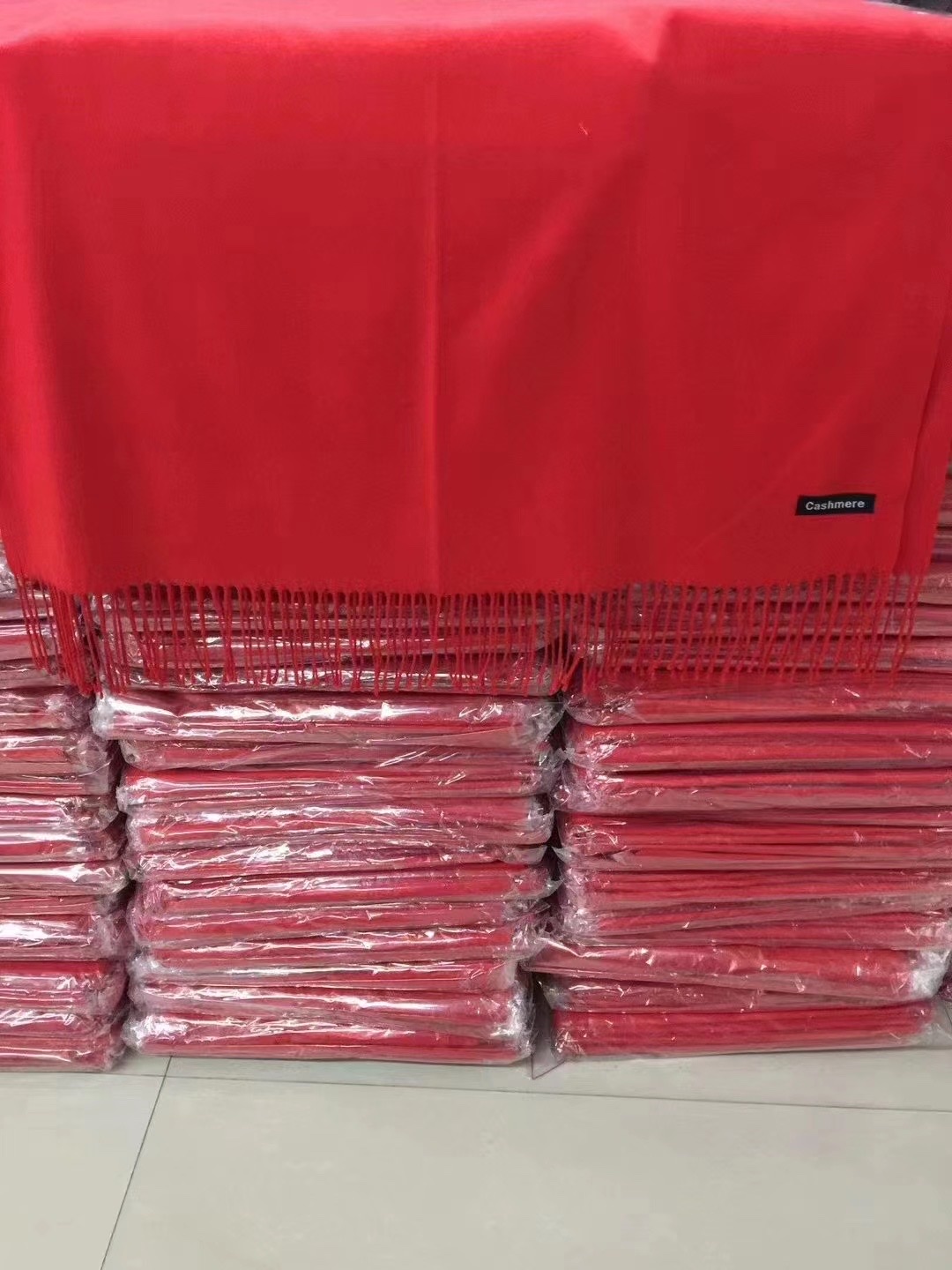 Bright Red Festive Scarf Item Picture
