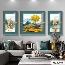 Metal splicing frame in frame abstract geometric crystal porcelain painting Nordic simple triplet