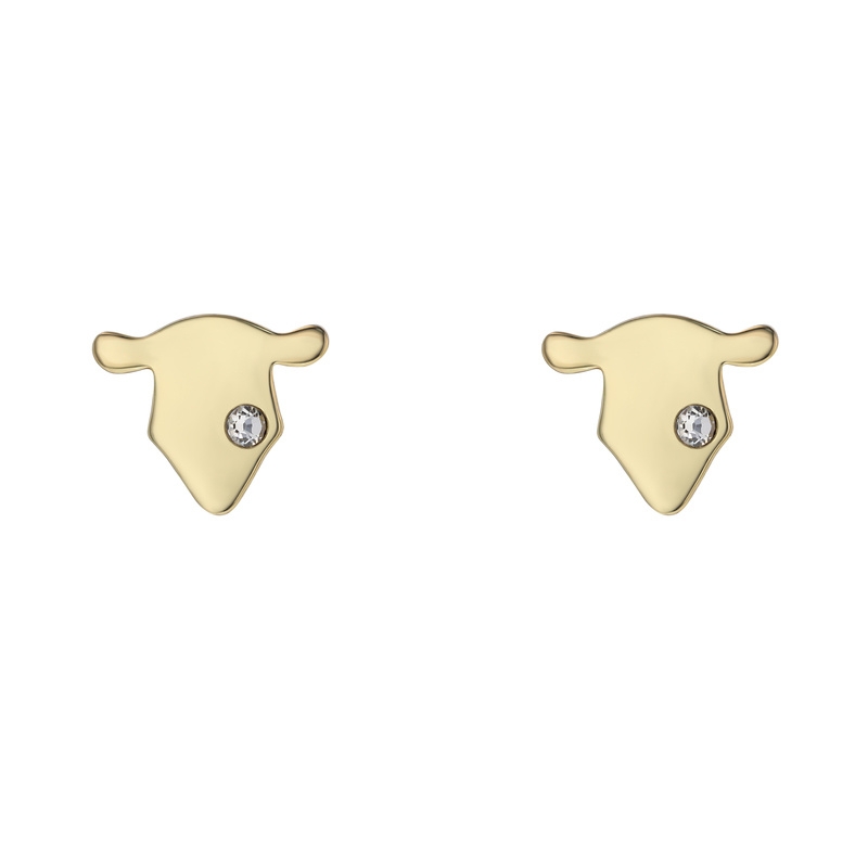 Big high-grade red love shape sterling silver earrings female summer French stud earrings 2021 new fashion network red bull head with drill stud 9