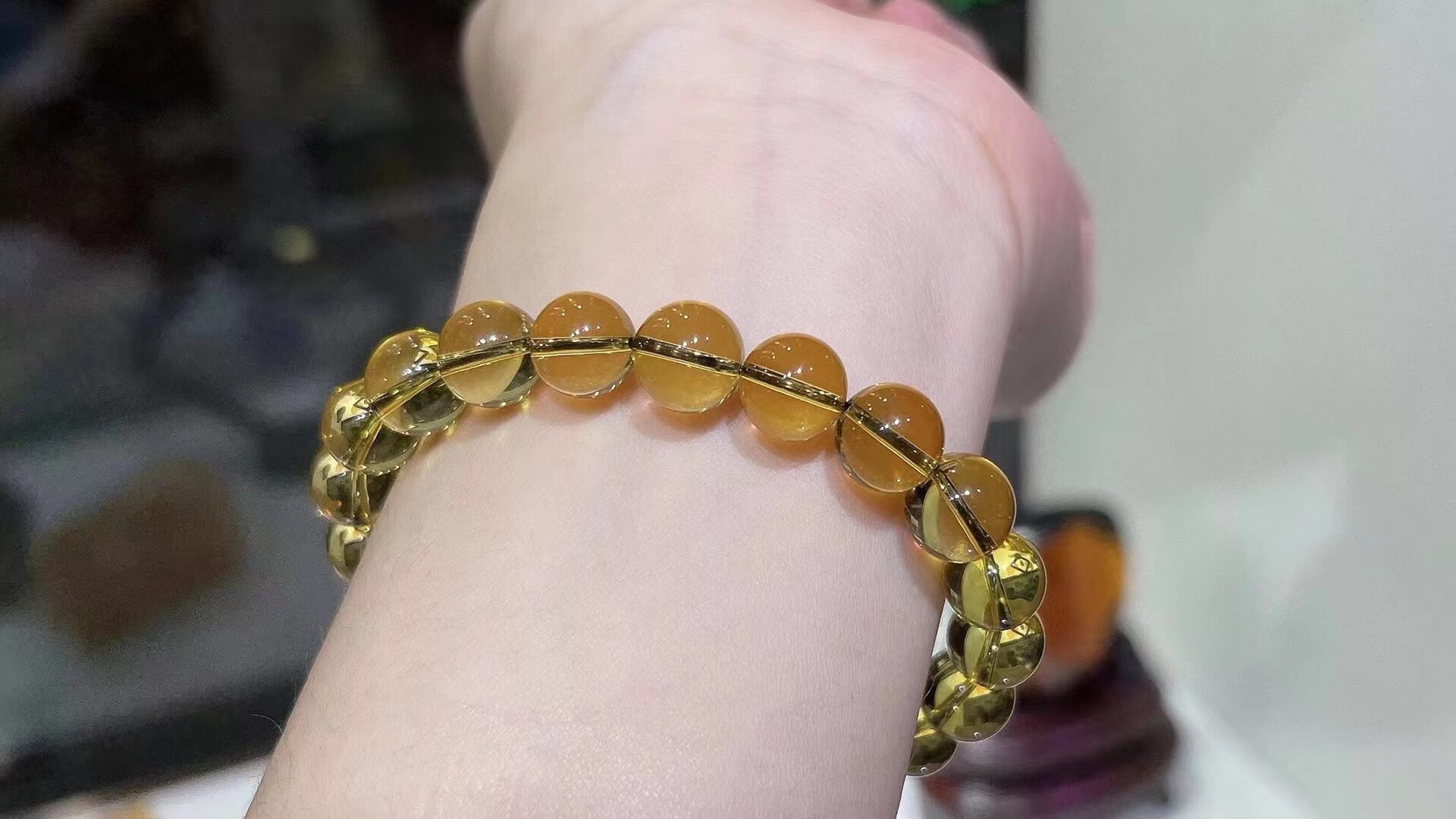 Mexican blue amber bracelet Specification image