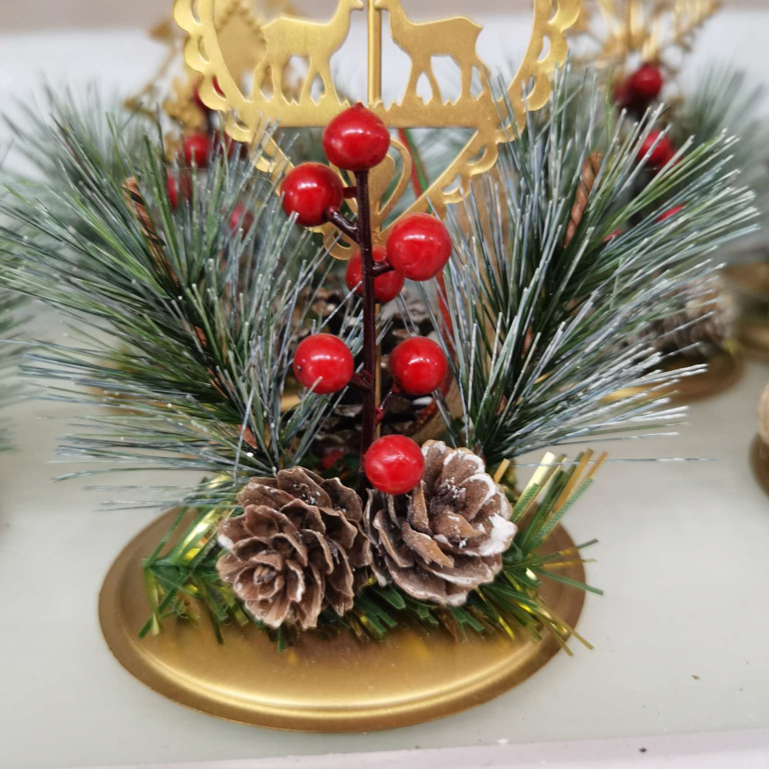 1261262021 New Christmas Gift, Christmas gift, Christmas Decoration, Christmas Candlestick Iron Ornament Specification image