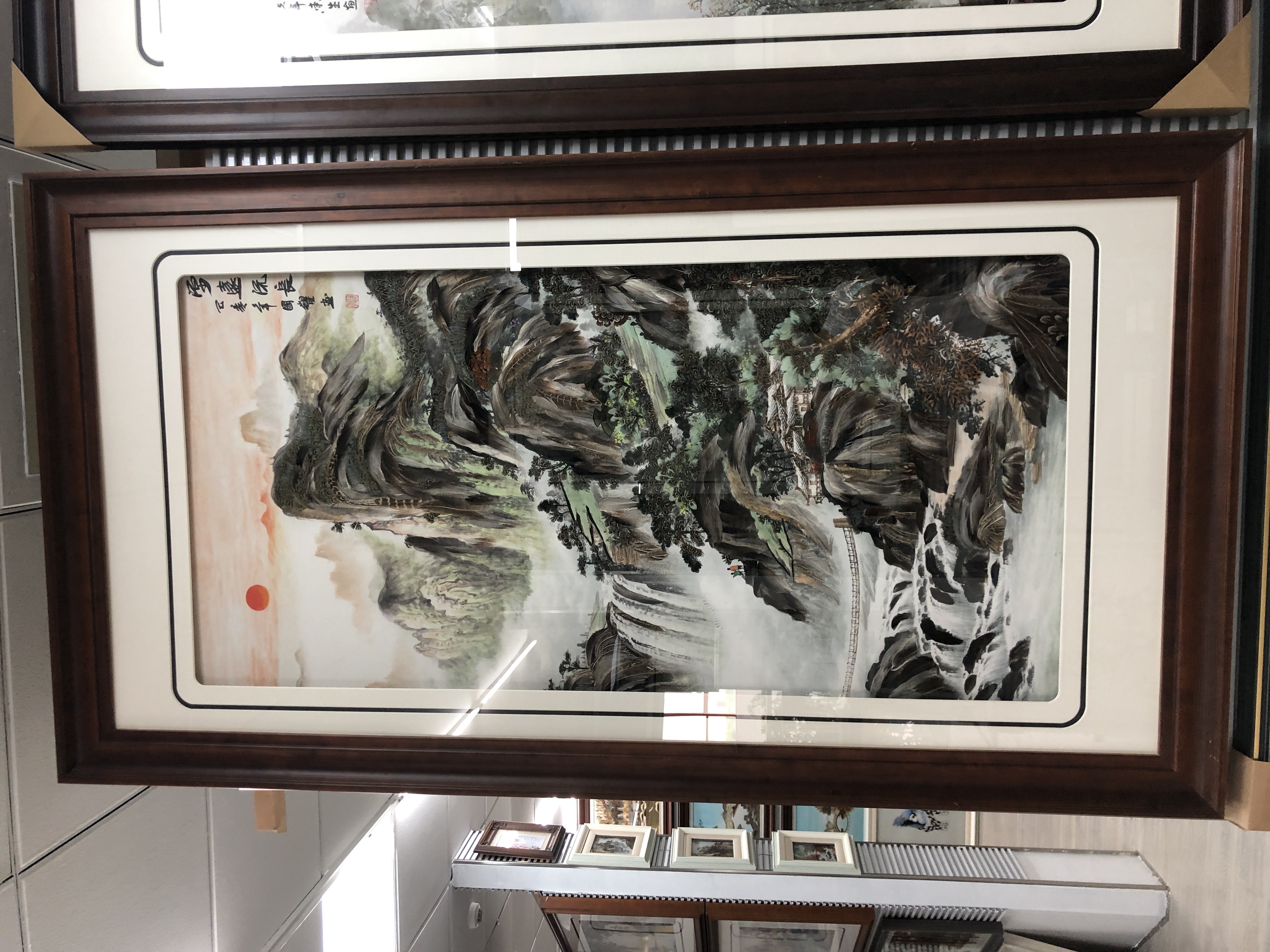 义乌大森装饰175X95cm纯手工羽毛画装饰画源远流长a3详情图1