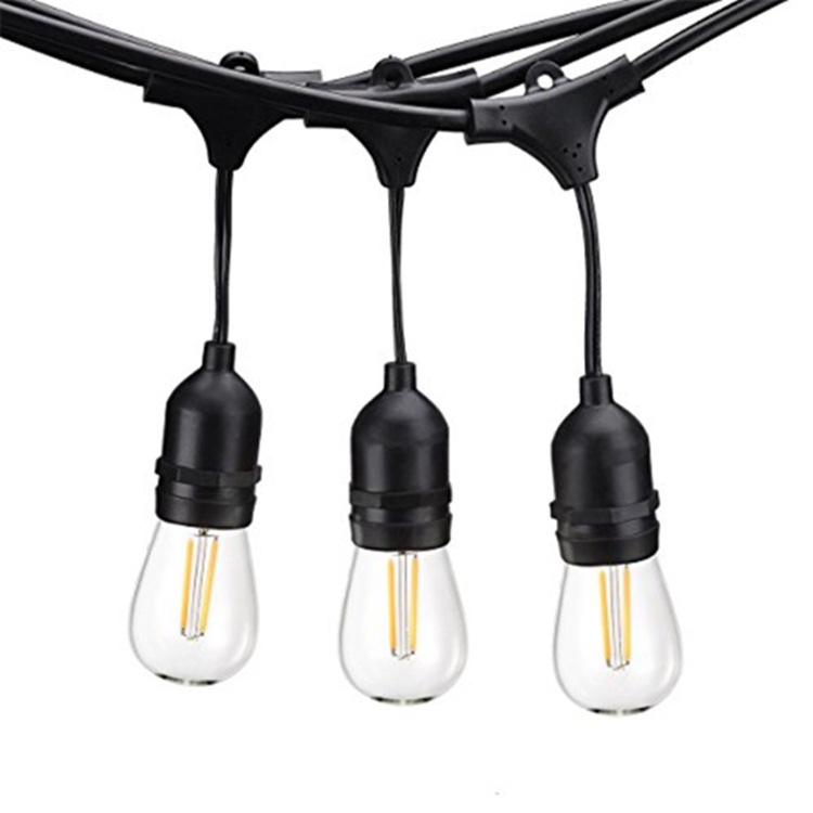 Export supply of pure copper wire core American standard 8FT outdoor decorative lamps, E26 bulbs, European standard retro waterproof lamps for outdoor use Specification image
