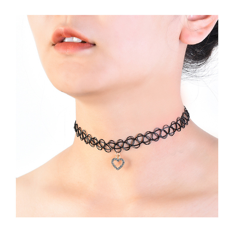 FLY1600 Creative Women's fishing line Tattoo Necklace, Korean version simple and fashionable creative handmade short piece jewelry, direct supply wholesale details Picture