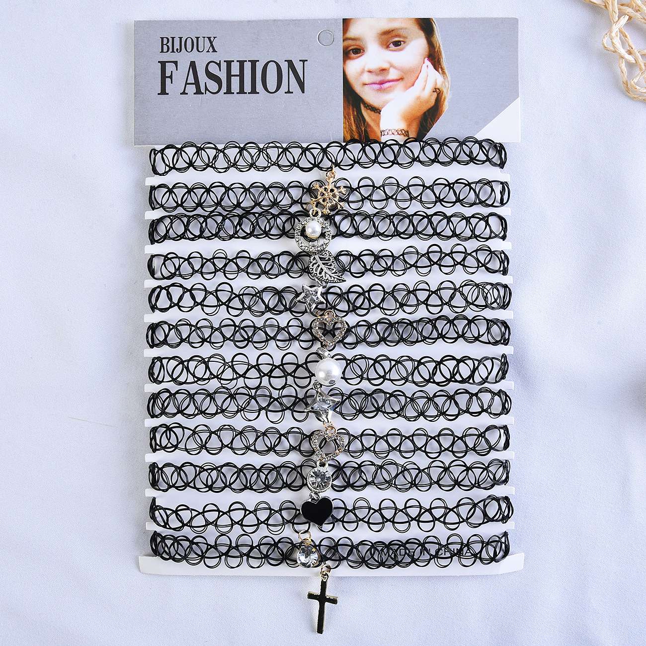 FLY1599 Creative Women's fishing line Tattoo Necklace, Korean version simple and fashionable creative handmade short piece jewelry, direct supply wholesale Item Picture