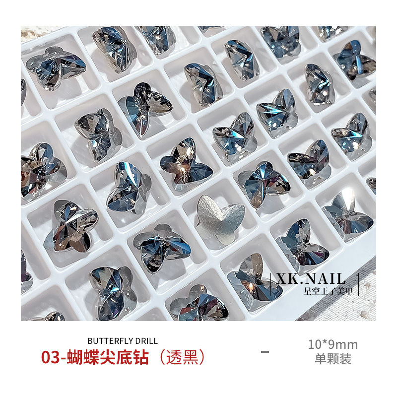 Nail art accessories: Irregular-shaped diamond flat-bottom mixed set, popular online bestseller AB color champagne color super sparkling water diamond Japanese nail art accessory 1184 Application Scenario