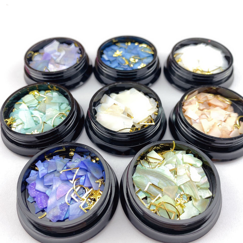 Nail art accessories: Irregular-shaped diamond flat-bottom mixed set, popular online bestseller AB color champagne color super shiny water diamond Japanese nail art 1204 detail image 3
