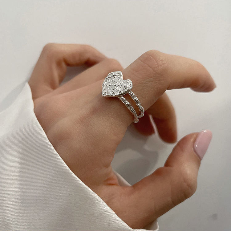 41—戒指女ins纯银几何重工多边形菱形小众设计嘻哈冷淡风简约指环